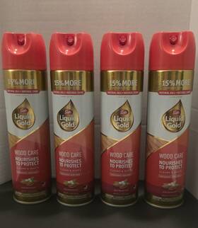 M5702 Nakoma Products Llc Scotts Liquid Gold Aerosol Wood Care Cleans And Dusts 11.5 Oz Set Of 4 Almond New