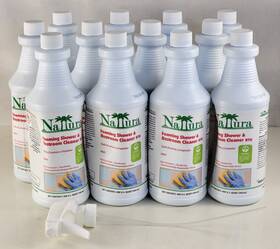 9541 Nattura 12 Pack Foaming Shower And Restroom Cleaner Rtu 1 Quart Bottles