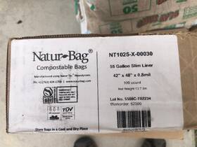 Nt1025-x-00030 Natur-bag 55 Gallons Slim Liner 42x48x0.8milf Lot Off 10 Rolls