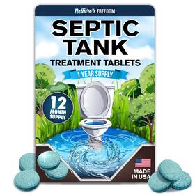 Nfap-2158 Natures Freedom Septic Treatment Tablets 1 Year Supply Small Yet Powerful Enzyme Formula