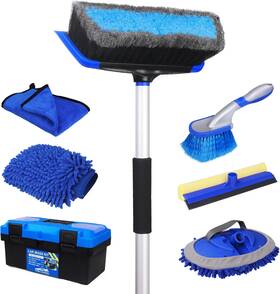 Nikcosmk 711181773903 62ftft Car Wash Brush With Long Handle Kit Tire Tow