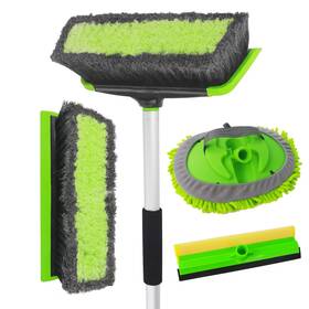 Cwb-3 Nikcosmk 62ftft Car Wash Brush With Long Handle Kit Chenille Microfiber Mop Mitt Window