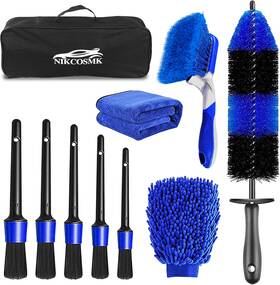 Cwbs-10 Nikcosmk 10pcs Wheel And Tire Brush Car 17inch Long Soft Rim C