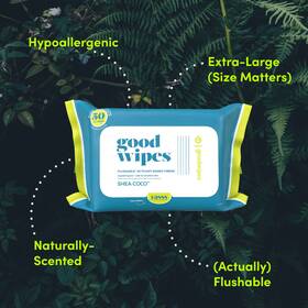 3pkmtt50fs No Flushable Butt Wipes Safe For Sensitive Skin Shea-coco Scented 3 Pack