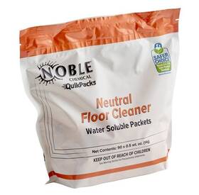 Noble 400013594181 Quikpacks 0.5 Oz. Concentrated Neutral Floor Cleaner Packs 90 Count Bag