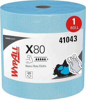 8347 Nobrand Heavy Duty Wipes Jumbo Roll Extended Use Towels Blue 475 Sheets