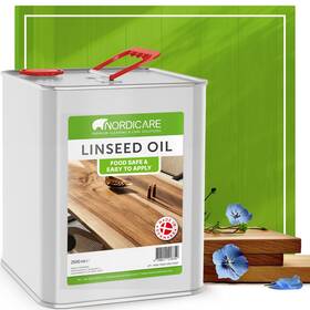 Nordicare 62185510 Pure Linseed Oil For Wood Furniture Indoor Area 100% Natural 84.5oz