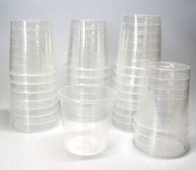 Nsi 685784665791 30 2oz Disposable Graduated Clear Plastic Cups For Mixing Paint Stain Epoxy