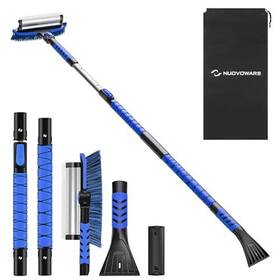 Nuovoware 723314214344 60 Inch Ice Scraper And Extendable Snow Brush For Car Windshield 5 In 1 Adjustabl