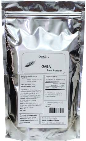 Gaba-1000g Nusci Pure Gaba Gamma Aminobutyric Acid Powder 1000 Grams 2.2 Lb