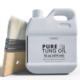 Oaiegsd 642380725281 16oz 100% Pure Tung Oil For Wood Outdoor With Brush Safe Food W