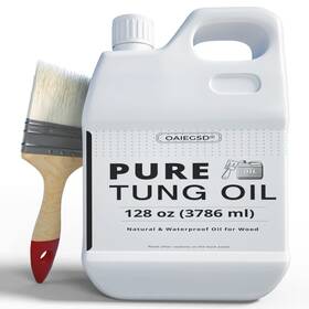 Oil-128 Oaiegsd 100% Pure Tung Oil For Wood Outdoor With Brush Safe Food Grade Gall