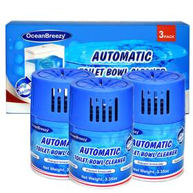Atc01 Oceanbreezy Toilet Bowl Cleaners 3 Bottles Automatic Long-lasting Blue Cleaner T