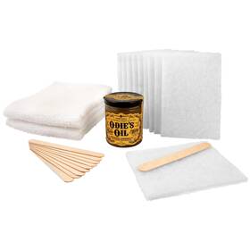 Odies 817918023287 Oil Starter Kit 9 Ounce Jar 10 Non-woven White Applicator Pads 2 Terry