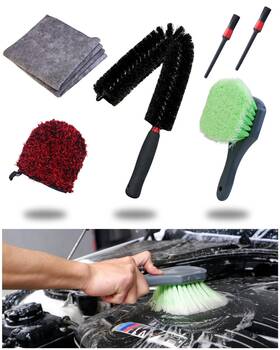 Ec001 Oesee 7pack Car Engine Bay Details Cleaning Kit Soft-bristled Surface Brush