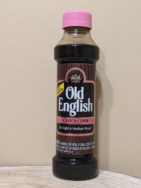 Old English Reckett & Coleman Inc 623380805050 Vintage Scratch Cover For Light To Medium Woods 8 Oz Pink Lid Htf