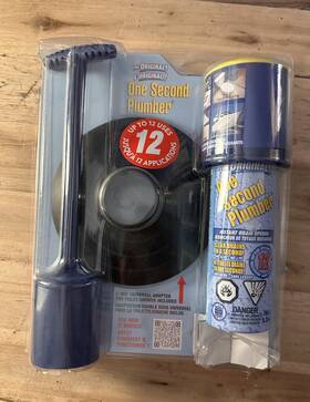 One Second Plumber 778205001336 Ftthe Originalft Drain Opener With Universal Adapter- Brand New