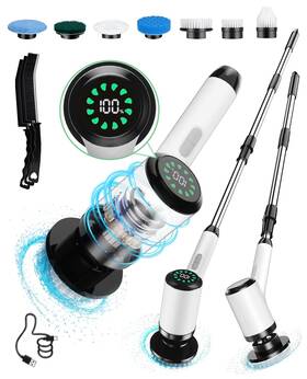 Onejoy 711264072110 Electric Spin Scrubber Crodless Power With Long Handle And Dual S