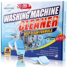 Da024 Ortube 48 Pack Washing Machine Cleaner - Deep Cleaning Formula Tablets For Front And To