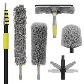 F222 Orvella 785179447497 26ft High Ceiling Duster Kits With 5-20 Extension Pole Fan Blade Cleaner Cobweb