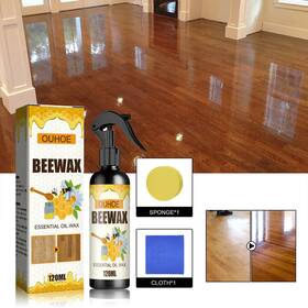 23527071912-1 Ouhoe 120ml Beewax Spray Furniture Polish Natural Wood Floor Cleaner And Kit