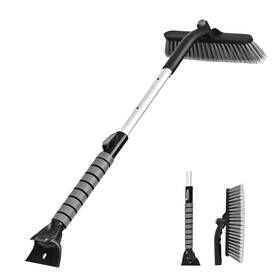Brush35ingrey Oushasaa 35.4 Inch Ice Scrapers For Car Windshield Extendable Snow Brush With Foam Grip