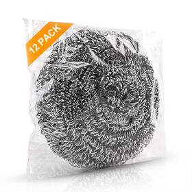 Eswb001 Ovwo 12pack Upgraded Steel Wool Scrubbers - Premium Stainless Scrubber