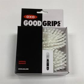 1062336 Oxo Good Grips Dish Brush Refill 2 Pack Durable Nylon Bristles Scraper