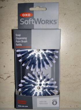 2239800 Oxo 719812073989 Soap Dispensing Palm Brush Refills 2 No. Nip