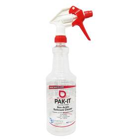 Pak-it 818642010963 Color-matching Trigger Spray Bottle For Non-acid Bathroom Cleaner 32 O