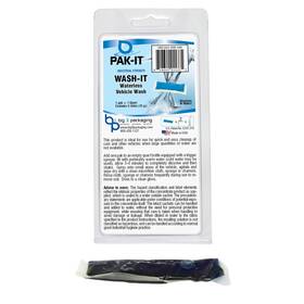 Pak-it 818642100039 Wash-it Waterless Vehicle Wash Packet Breezy Scent Pack Of 5