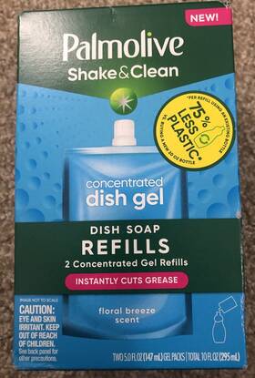 Palmolive 827854002307 Shake And Clean Dish Soap 2 Refills Floral Breeze Scent