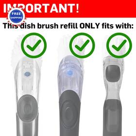 Lyzl084 Pamrack Dish Brush Refills 8 Pack Soap Dispensing Replacement Head Fits