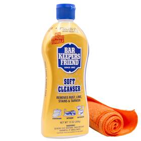 Pantry Delight 744365656822 Bar Keepers Friend Cleanser And Polish 13oz Bundled Microfiber Towel - For Stai