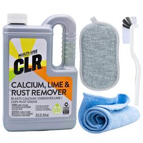 Pantry Delight 744365656921 Clr Calcium Lime And Rust Remover With Microfiber Towel Grout Brush Dual-si