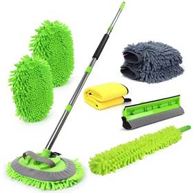 Phewnyzo 445005435410 62 Inch Extendable Automotive Care Brushes Kit With Microfiber Mitts Squeegee Dus