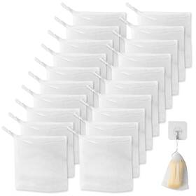 Yj-wcj048 Pkrfcj 40 Pcs Soap Saver Bag Exfoliating Mesh 0.1 Ounce Pack Of White