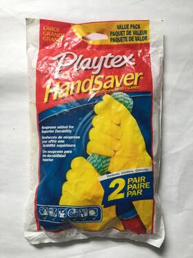 Playtex 078300064046 Hand Saver Yellow Gloves Size Large Sealed Package Set Of 2