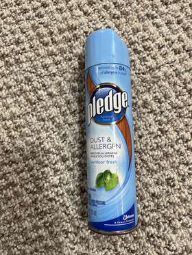 Pledge 046500003974 Dust And Allergen Outdoor Fresh Spray 12.5 Oz Used 50% Full