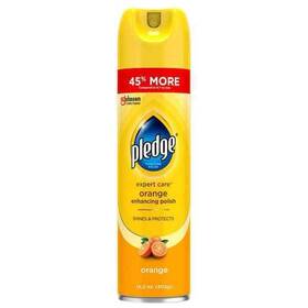 Pledge 046500005428 14.2 Oz. Orange Scent Wood Leather Expert Care Enhancing Polish Spray