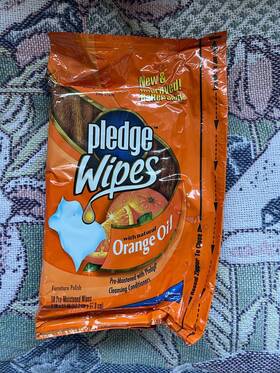 Pledge 046500122286 Wipes Orange Oil Anti Dust Formula 18 Pcs