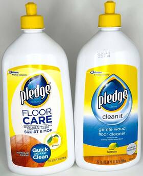 Pledge 046500813160 2 Clean It Gentle Wood Floor Cleaner - Lemon Scent 27 Fl Oz Ea New
