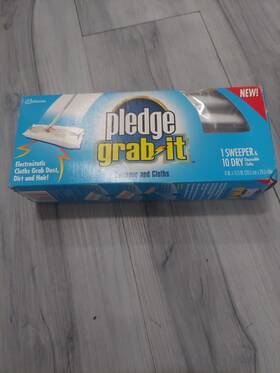 430282 Pledge Grab-it Sweeper And 10 Dry Cleaning Cloths Nos Vintage Floor Walls Fans Nib