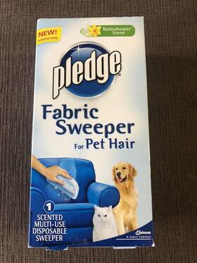 722266 Pledge New Fabric Sweeper For Pet Hair Multi-use Disposable Rain Shower Scented