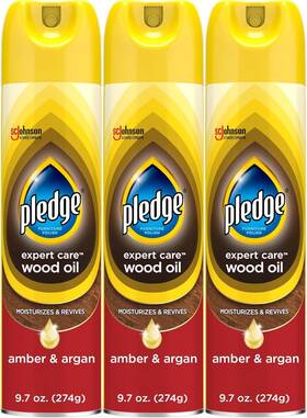 Pledge 726084526846 Moisturizing Wood Oil Furniture Reviving Spray Amber And Argan Scent 9.7oz Pac