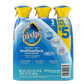 980274894 Pledge Multisurface Cleaner Rainshower 9.7 Oz. 3/6/12ct - Choose Your Count