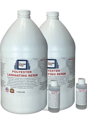 Polymer World 850053089015 Polyester Resin 2 Gallon Kit With Mekp For Boats Cars Surfboard Rv Pool