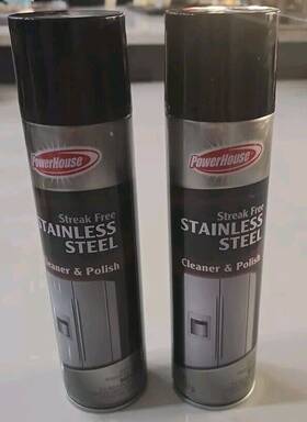 12085-1768 Powerhouse Streak Free Stainless Steel Cleaner And Polish 8 Oz - 2pk