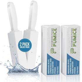 An-1rq0-c56j Powerstone Pumice Stone Toilet Bowl Cleaner With Handle 2-pack - A Solution