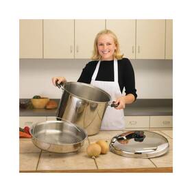 Precise Heat 024409387210 30 Quart 12-element Waterless Stockpot With Steamer Basket